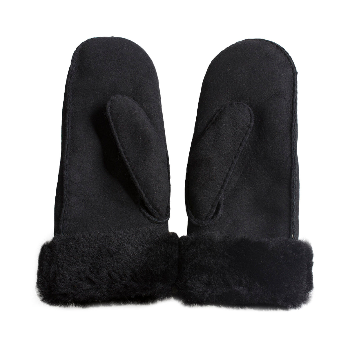 UGG Sheepskin Leather Black Mittens - Women's – MyCozyBoots