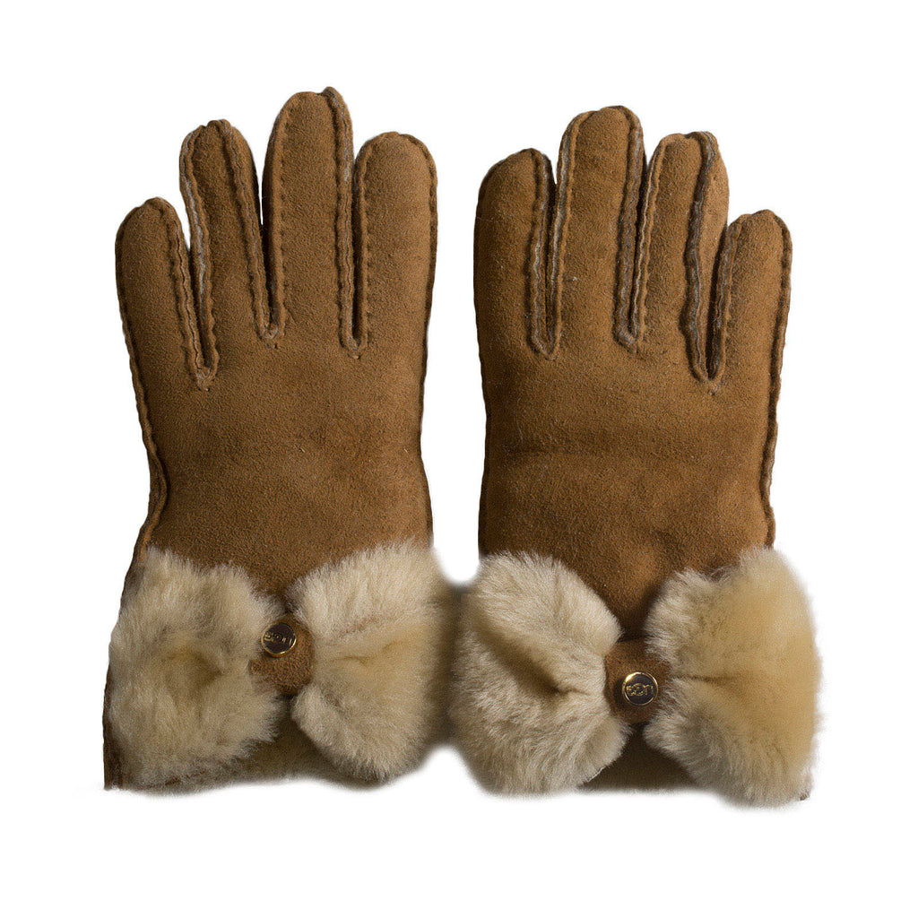 UGG Classic Bow Shortly Chestnut Gloves - Women's – MyCozyBoots