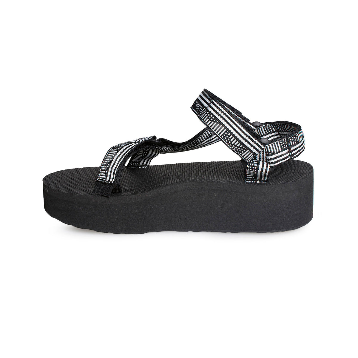 TEVA Flatform Universal Campo Black / White Sandals - Women's – MyCozyBoots