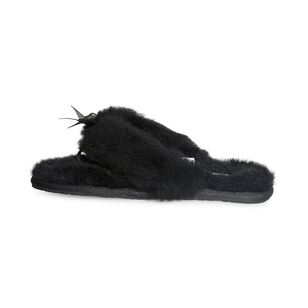 UGG Fluff Flip Flop II Black - Women's – MyCozyBoots