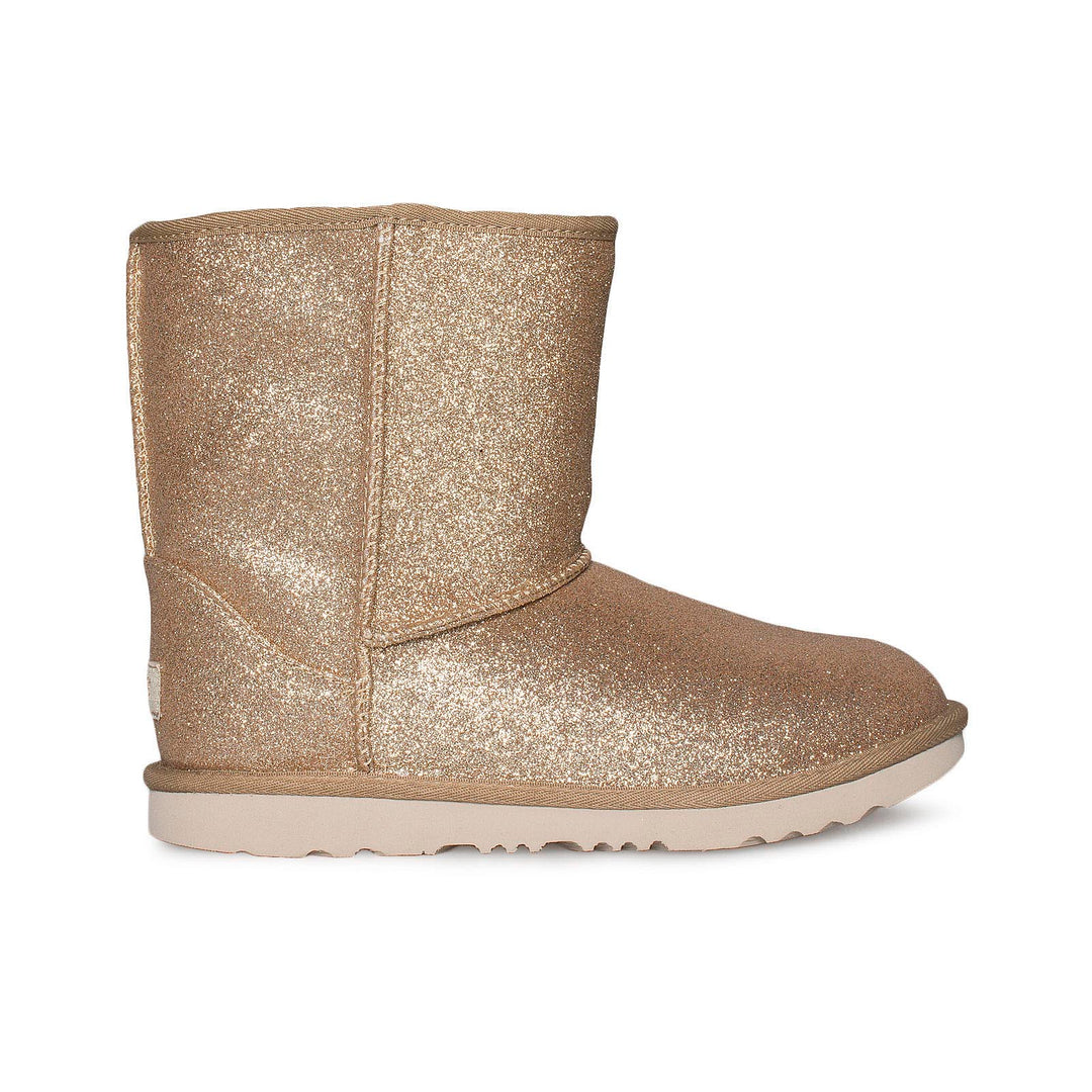 UGG Classic Short II Glitter Gold Boots Youth