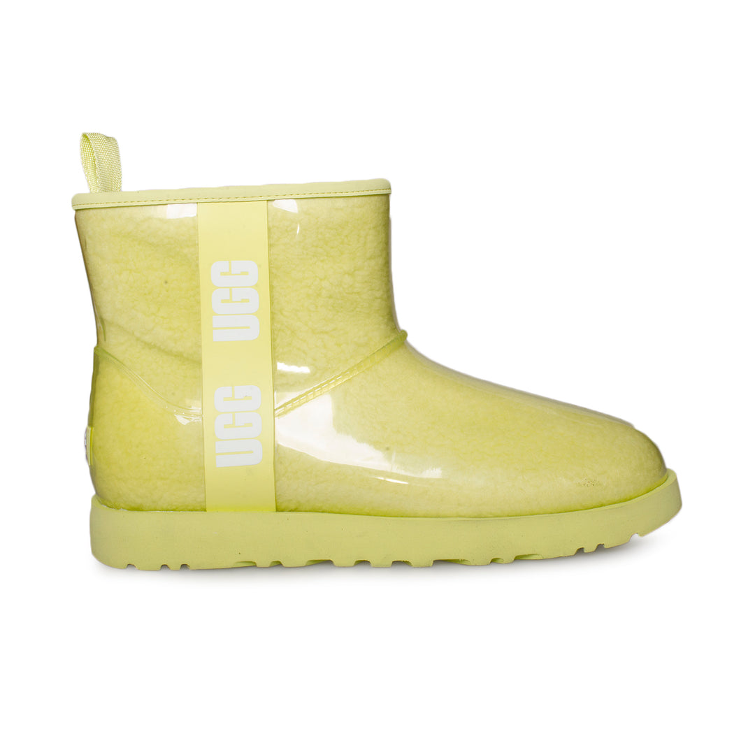 UGG クリア 蛍光イエロー 長靴 23センチ NEW UGG Classic Mini Waterproof Clear Boot, Pollen, US 7, MSRP