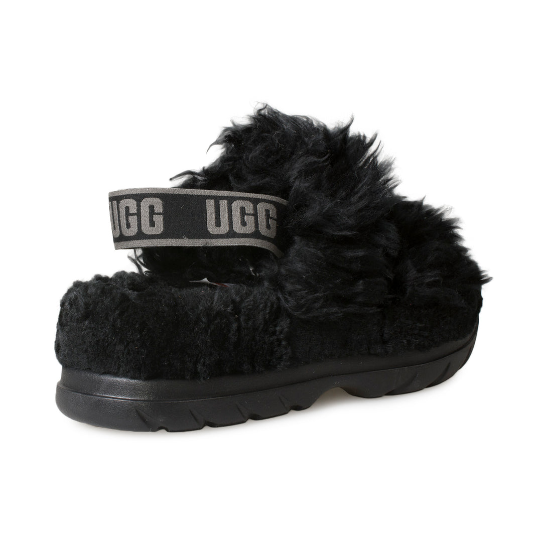 UGG Fluff Sugar Black Sandals - Women's – MyCozyBoots