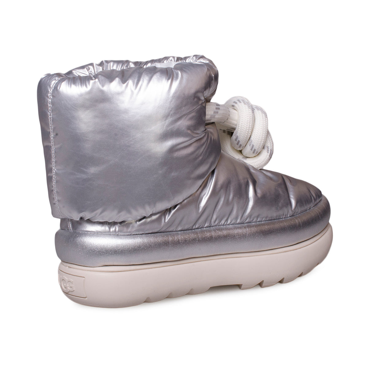 UGG Classic Maxi Short Metallic Silver Boots - Women's – MyCozyBoots