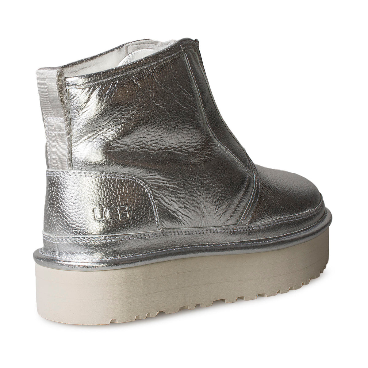 UGG Neumel Platform Zip Silver Metallic Boots - Women's – MyCozyBoots