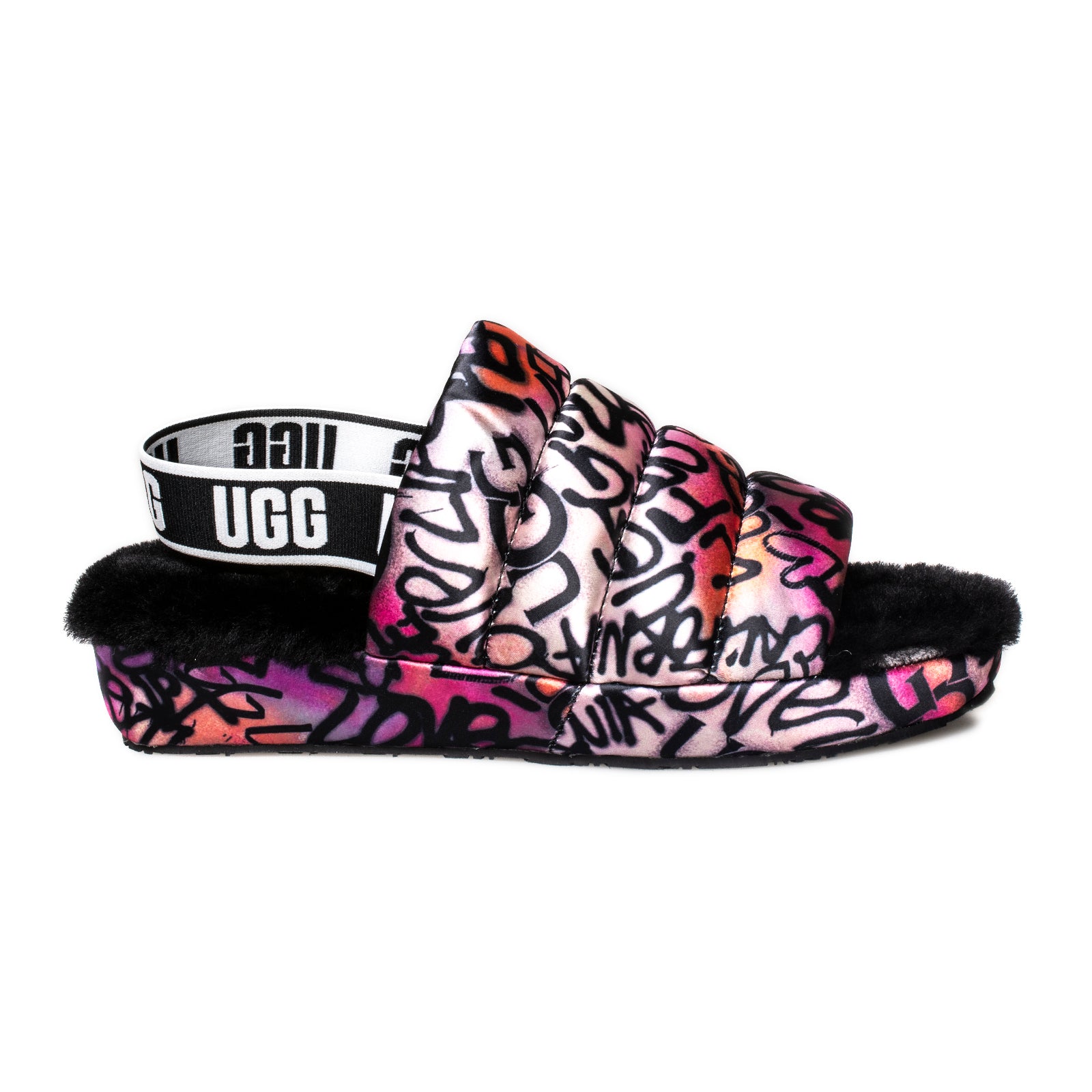 UGG Puff Yeah Pop Graffiti Multi Sandals Women s MyCozyBoots