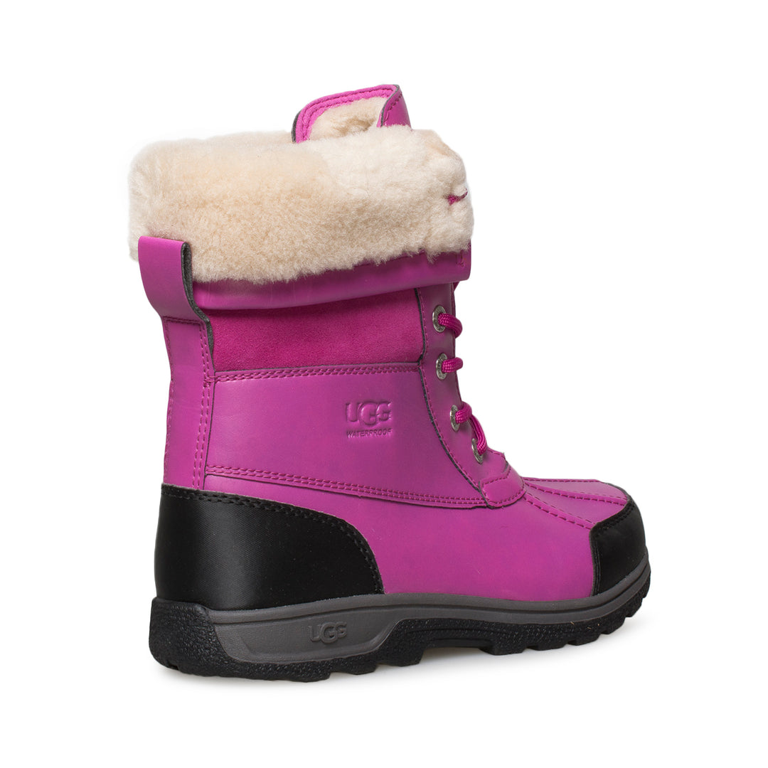 Ugg 2024 girls purple butte II leather sheepskin shearling boots