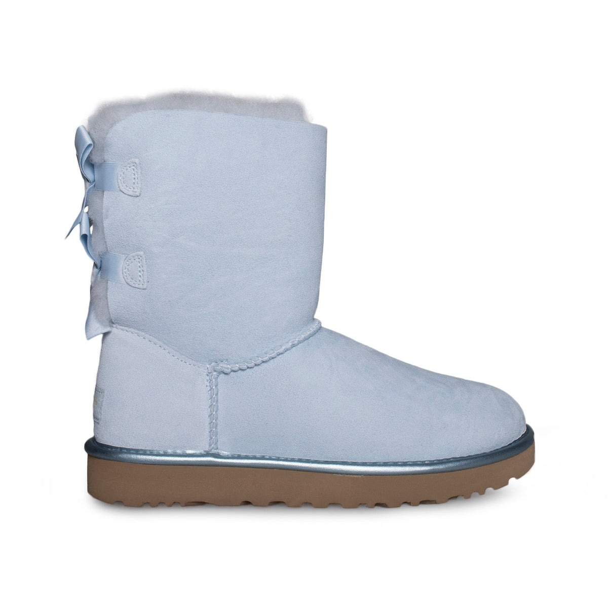UGG Bailey Bow II Metallic Sky Blue Boots - Women's – MyCozyBoots