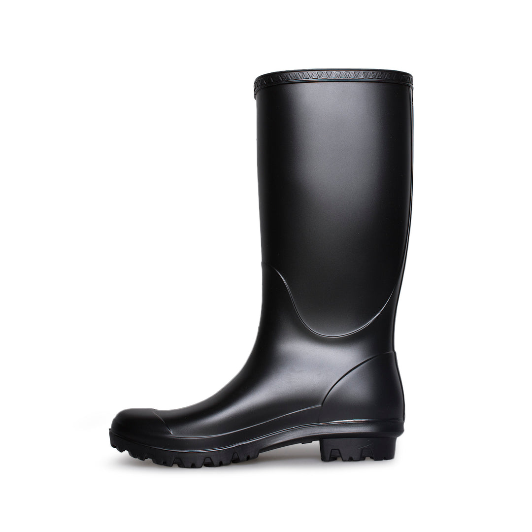 UGG Rain Boots Mens Size 9 Black Matte Rubber Tall Waterproof Excellent Tall Sheepskin Insole UGG Rain Boots – Stylish Waterproof  main image 3