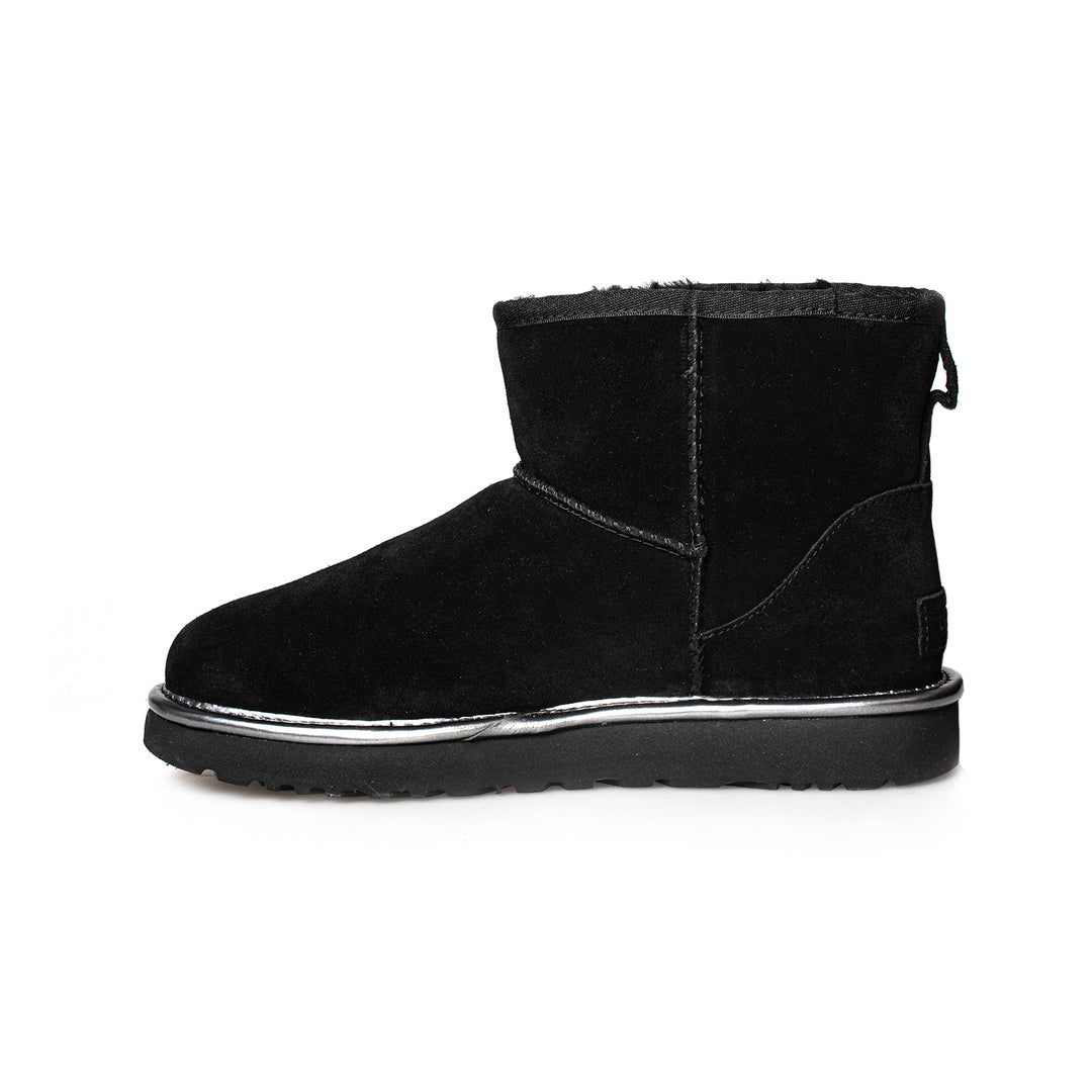 UGG Classic Mini Rubber Logo Black - Women's – MyCozyBoots