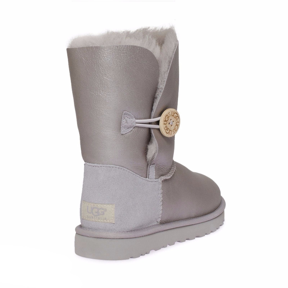 UGG Bailey Button Metallic Graphite Boots – MyCozyBoots