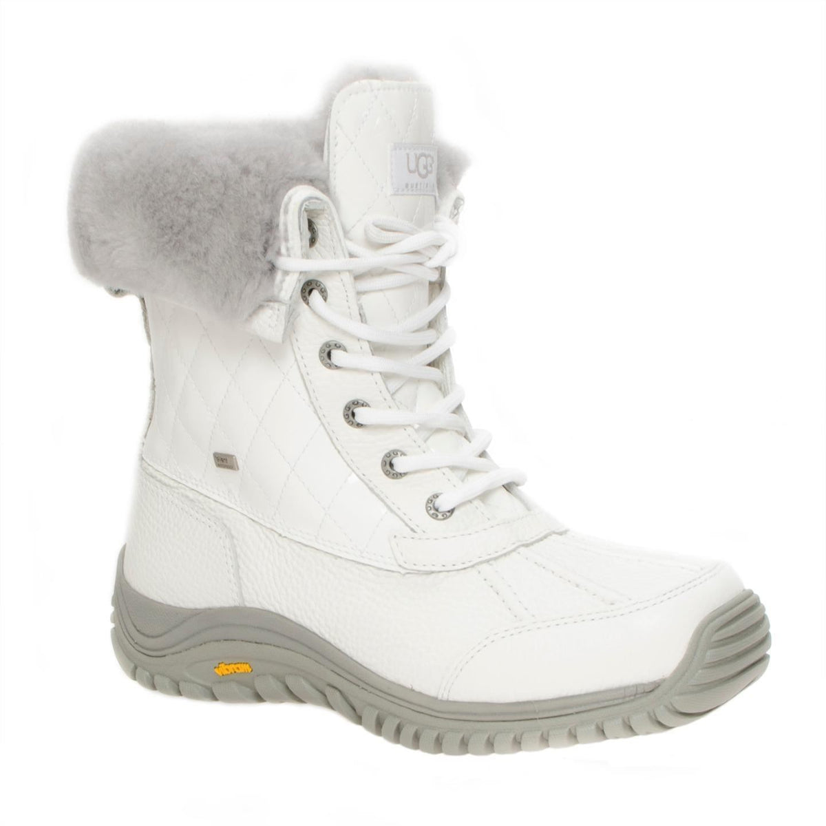 UGG Adirondack Quilted White Boots – MyCozyBoots