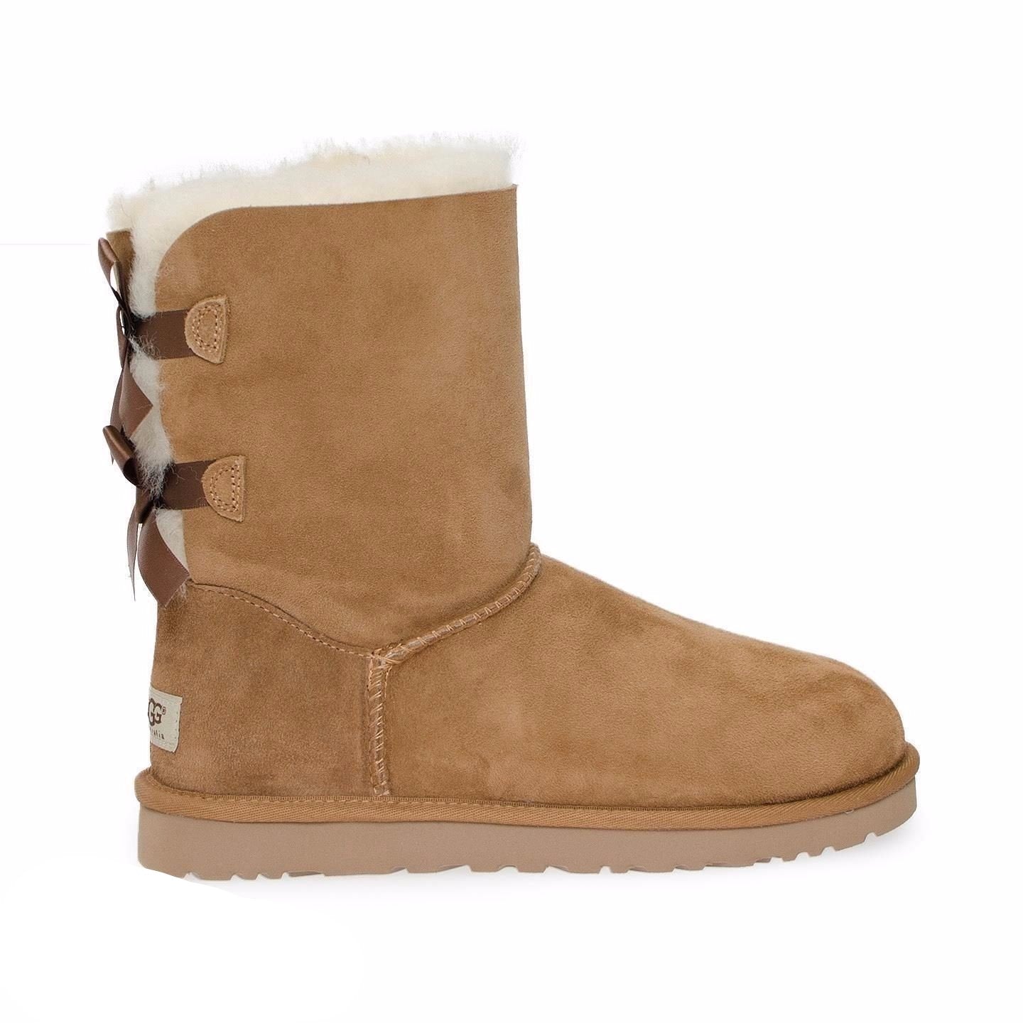 UGG Bailey Bow Chestnut Boots – MyCozyBoots