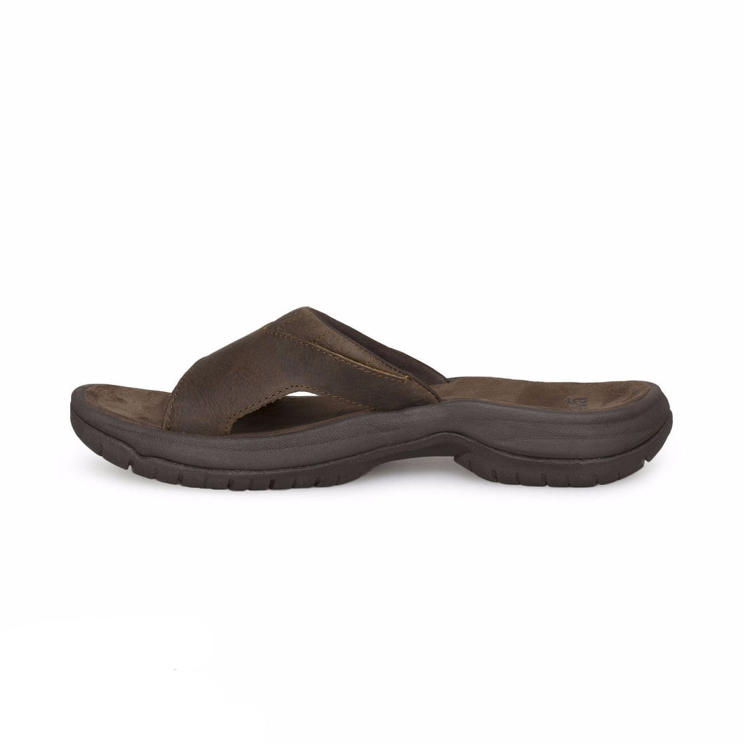 Teva Jetter Mens Size 13 Thong Leather Brown Sandals Comfort Outdoor Sandals Teva Mens Jetter 1002122 Brown Suede Open Toe Flip Flop Slip  main image 3