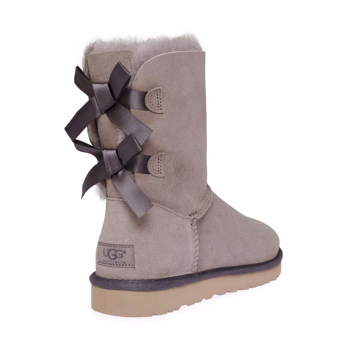 UGG Bailey Bow Stormy Grey Boots – MyCozyBoots