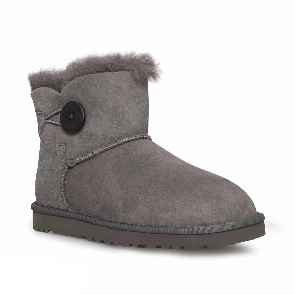 UGG Mini Bailey Button Grey Boots – MyCozyBoots