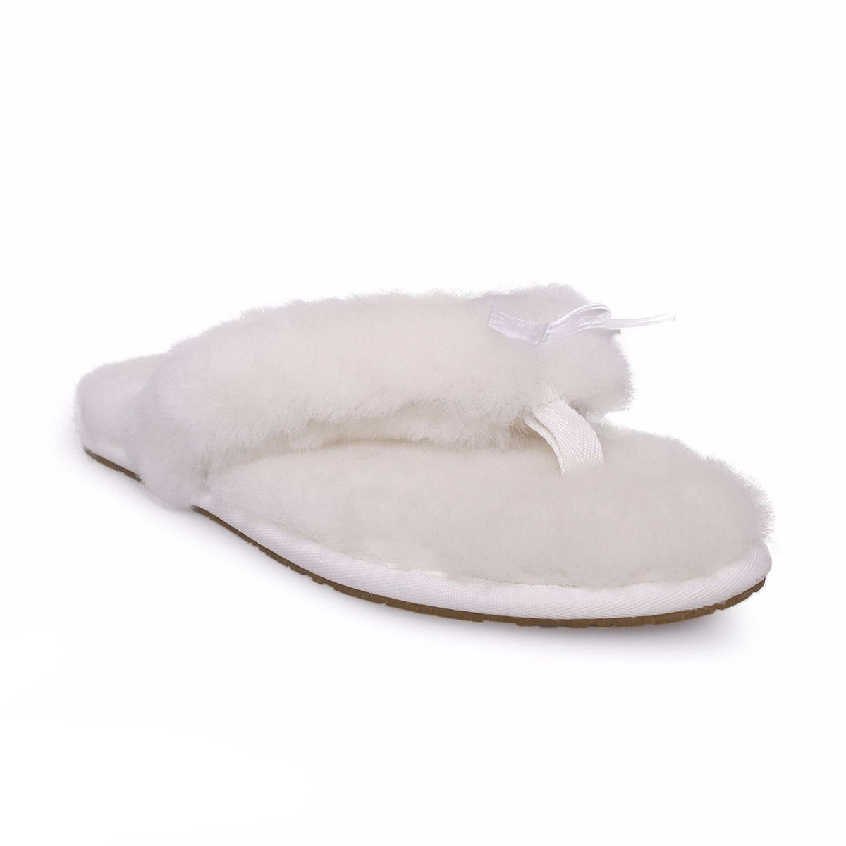 Ugg Fluff Flip Flop Ii White Slippers Mycozyboots 