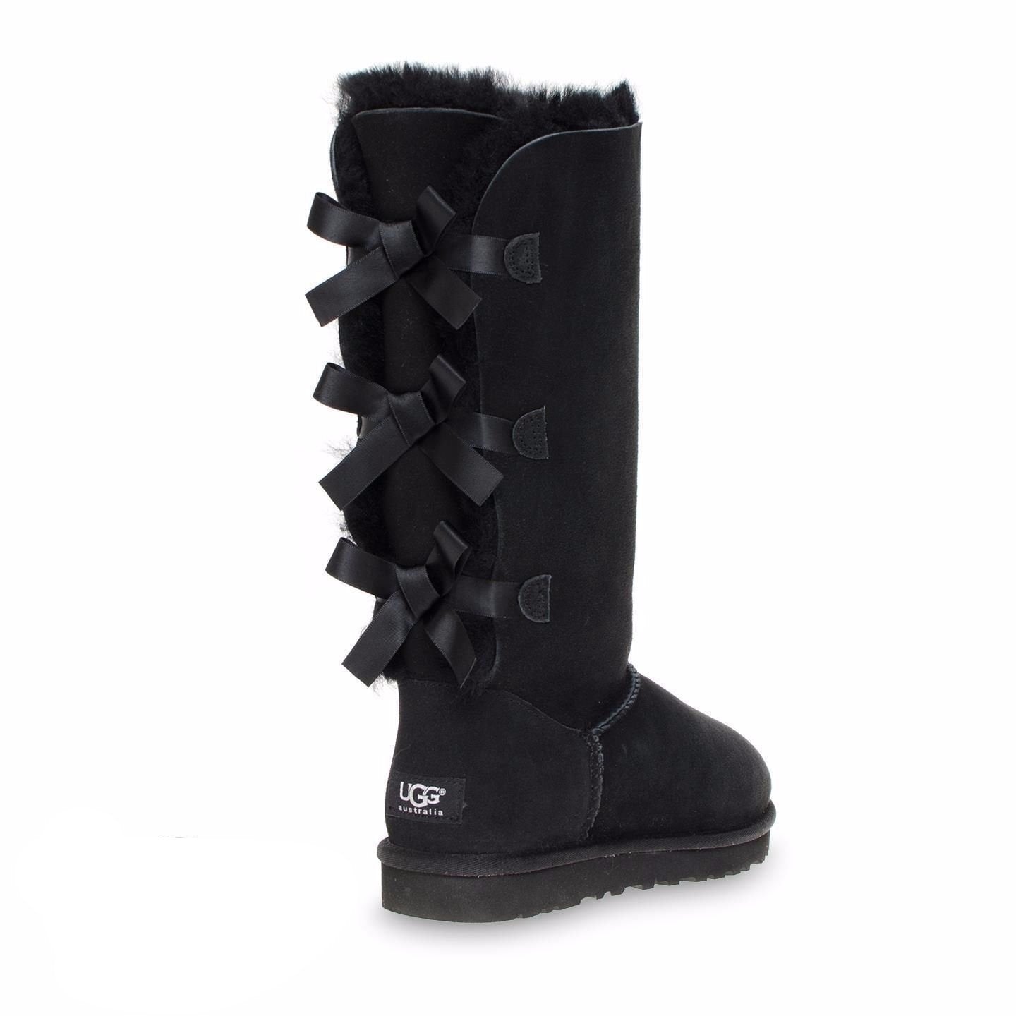 UGG Bailey Bow Tall Black Boots – MyCozyBoots