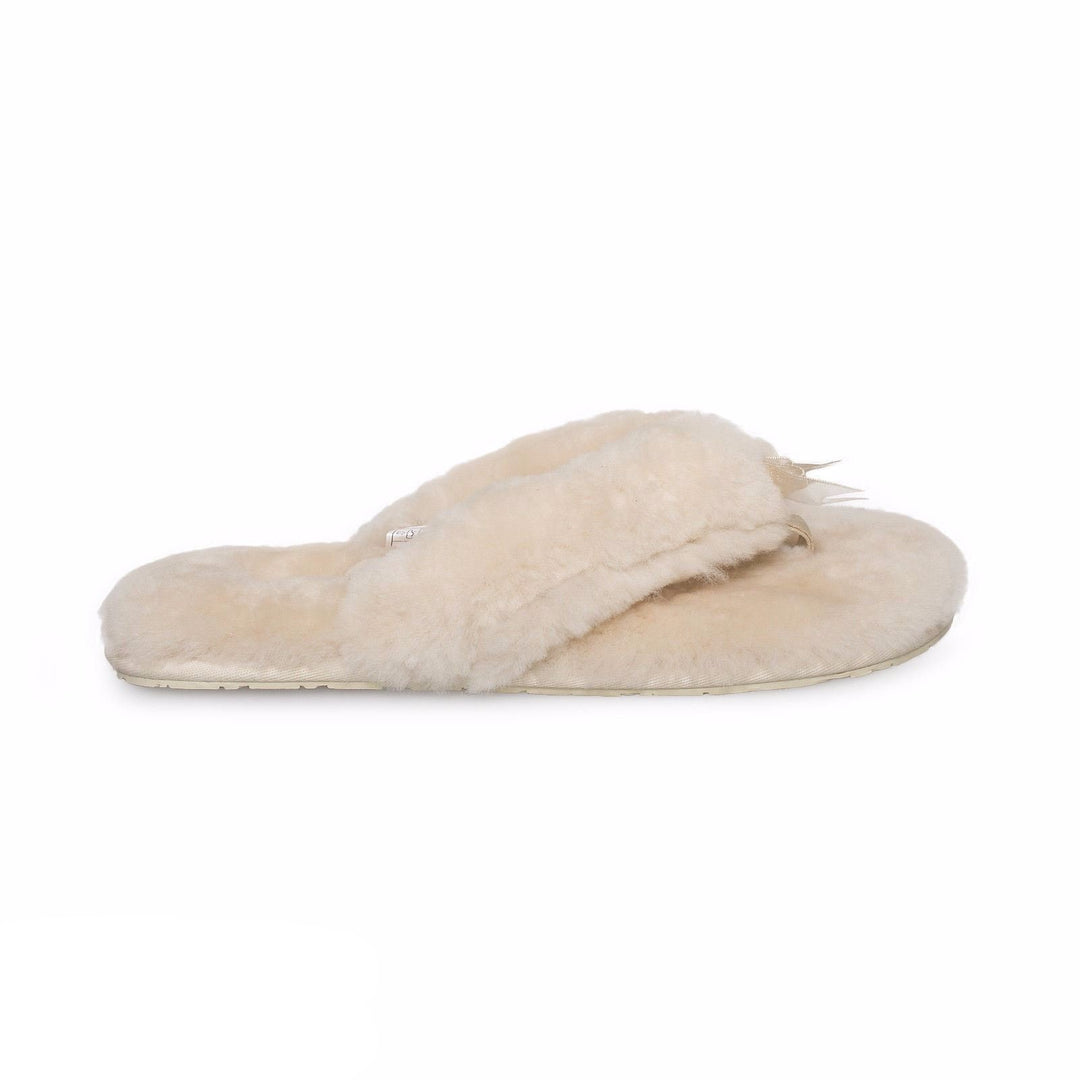 UGG Fluff Flip Flop II Natural Flip Flops – MyCozyBoots