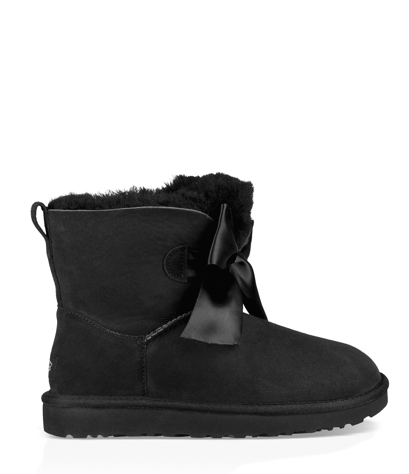 UGG Gita Bow Mini Black Boots - Women's – MyCozyBoots