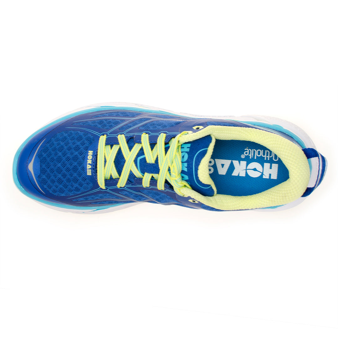 Hoka One One Clifton 2 Mens Running Shoes Blue Lime 1009628 TBSLM Size 9.5 US Women main image 4